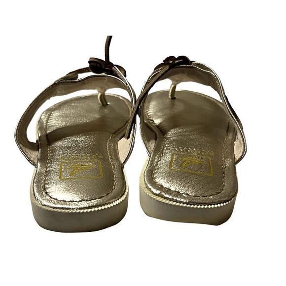 Sperry Saybrook Sandal Flip Flop Women's Size 8 Metallic Gold Excellent very gen - Picture 5 of 10